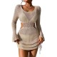 Women's Knitted Swimsuit  Beach Cover Up Dress