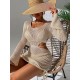 Women's Knitted Swimsuit  Beach Cover Up Dress