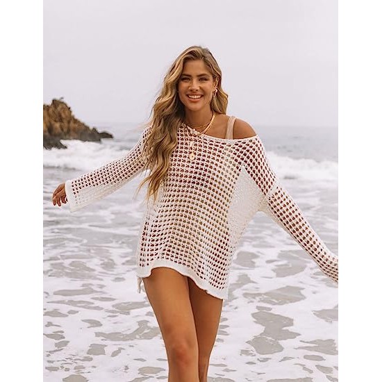 Women's Crochet Tops Swimsuit Cover Up