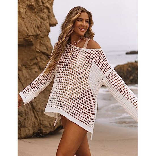 Women's Crochet Tops Swimsuit Cover Up