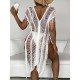 Boho Crochet Tassel Knit Swimsuit Split Cover Up Dress