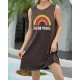 Sleeveless Shirts Beach Vacation Mini Dresses