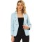 Women's Lapel Long Sleeve Work Denim Blazer