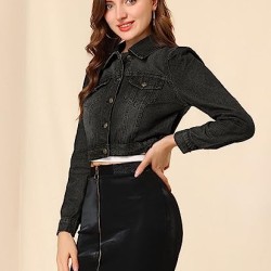 Women's Cropped Jean Jacket