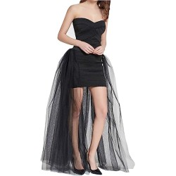 Tulle Overskirt Train Mesh 4 Layers Overlay  Detachable Wedding Train Skirt