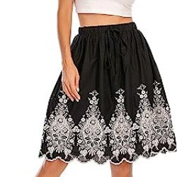 Fashion Women's Summer  Knee Length with Lining Knee Length Skirt