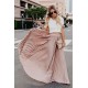 Women's High Waist Flowy Pleated Chiffon Maxi Skirt