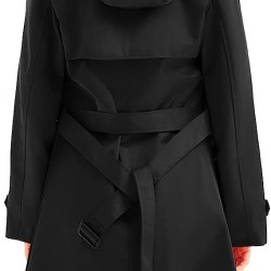 Women's Waterproof Trench Coat Long Double Breasted