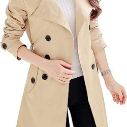 Women's Double-Breasted Trench Coat