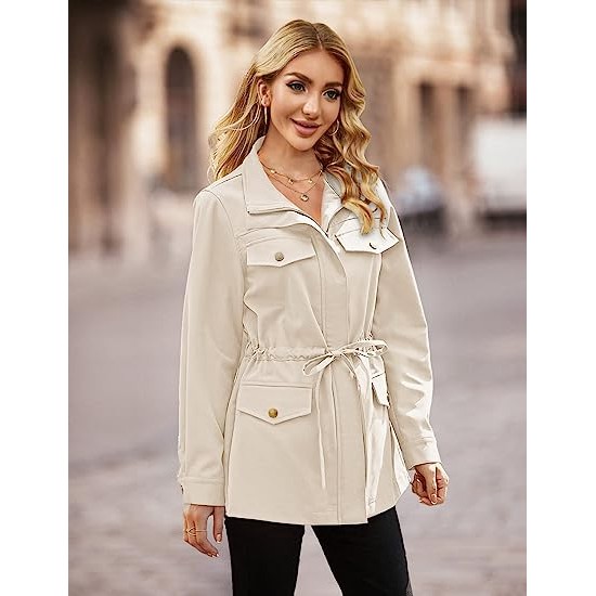 Womens Zip Up Lightweight Casual Jackets